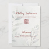 Elegante zachte romantische botanische script brui kaart (Achterkant)