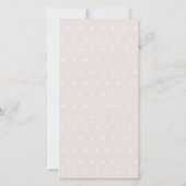 Elegante zachte roze bessen bloemige baby girl aankondiging (Achterkant)