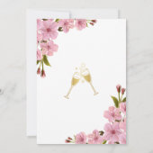 Elegante zachte roze bloemen gouden bruidsmeisje s kaart (Achterkant)