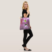 Elegante zachte roze bloemen mooie roze hortensia' tote bag (Op model)