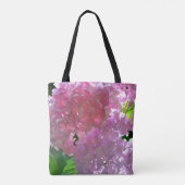 Elegante zachte roze bloemen mooie roze hortensia' tote bag (Achterkant)