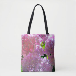 Elegante zachte roze bloemen mooie roze hortensia' tote bag