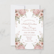 Elegante zachte roze bloemetuin bruiloft