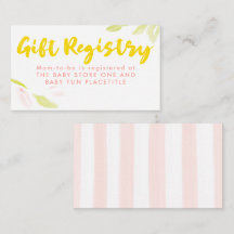 Elegante zachte roze en gele cadeau registratie sh