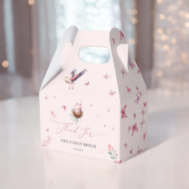 Elegante Zachte Roze Ooievaar Dank u Bedankdoosjes