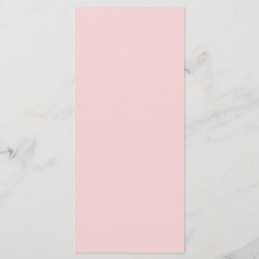 Elegante zachte roze retro bruiloft menu (Achterkant)