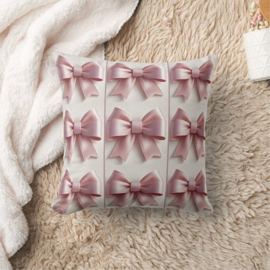 Elegante zachte roze strik worp kussen – Chic & Co (Deken)