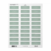 Elegante zachte saliegroene retouradreslabel etiket (Full Sheet)