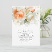 Elegante zachte terracotta bloemenboho meisjes doo kaart (Staand voorkant)