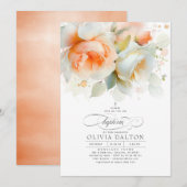 Elegante zachte terracotta bloemenboho meisjes doo kaart (Voorkant / Achterkant)