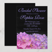 Elegante zachtroze paarse bloemenhortensia's kaart (Voorkant / Achterkant)