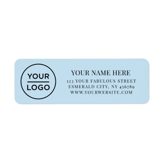 Elegante Zakelijk Logo Retouradres Etiket (Voorkant)