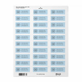 Elegante Zakelijk Logo Retouradres Etiket (Full Sheet)