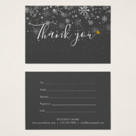 Elegante Zakelijke Cadeaubon Script Bedankt Visitekaartje