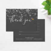 Elegante Zakelijke Cadeaubon Script Bedankt Visitekaartje (Bureau)