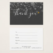 Elegante Zakelijke Cadeaubon Script Bedankt Visitekaartje (Voorkant /achterkant)