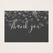 Elegante Zakelijke Cadeaubon Script Bedankt Visitekaartje (Voorkant)