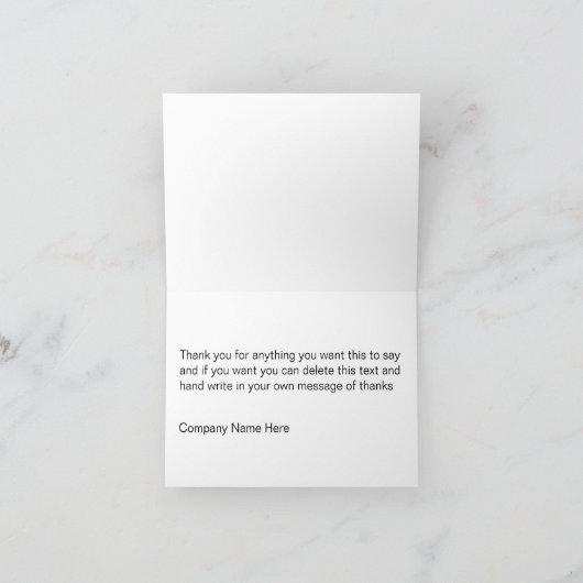 Elegante zakelijke dank u bedankkaart (Binnen)