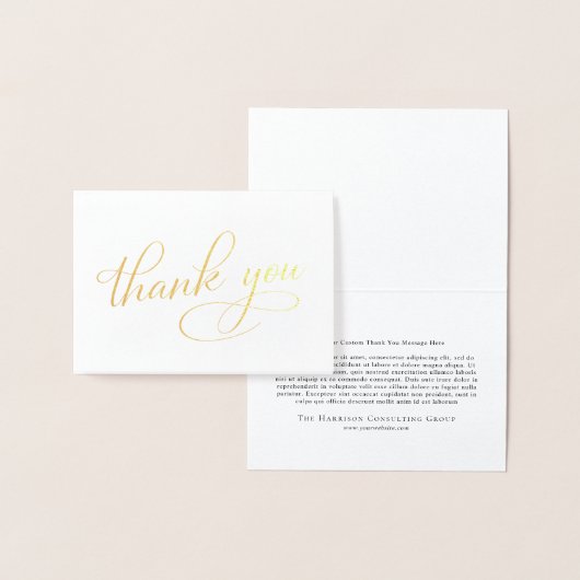 Elegante zakelijke dank u folie kaarten (Display)