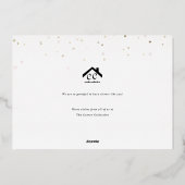 Elegante zakelijke Folie Vakantie Kaart (Achterkant)