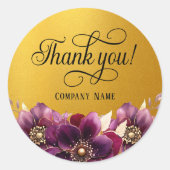 Elegante zakelijke gunst Gouden Sticker (Voorkant)