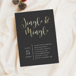 Elegante zakelijke jingle & mingle-feestuitnodigin kaart