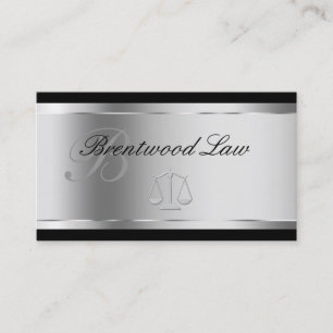 Elegante Zakelijke Kaarten met Monogram voor Advoc Visitekaartje