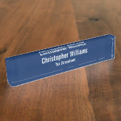 Elegante zakelijke Kantoor Executive-titel Naambordje (Zijkant)