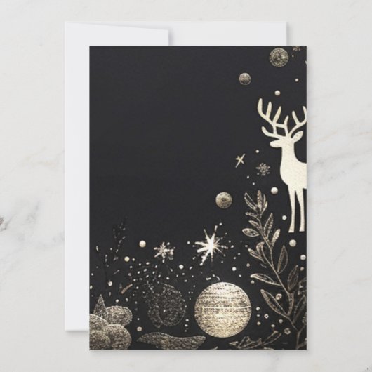 Elegante zakelijke kerstfeestdag zakelijke vakanti kaart (Achterkant)