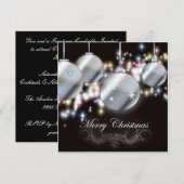Elegante zakelijke kerstfeestuitnodiging kaart (Voorkant / Achterkant)