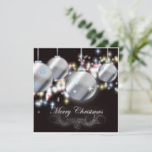 Elegante zakelijke kerstfeestuitnodiging kaart (Staand voorkant)