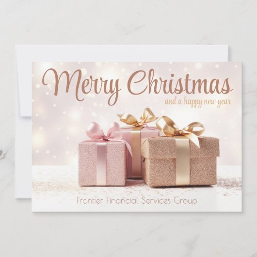 Elegante Zakelijke Kerstkaart voor Bedrijven en Fe (Voorkant)