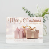 Elegante Zakelijke Kerstkaart voor Bedrijven en Fe (Staand voorkant)