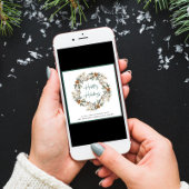 Elegante zakelijke kerstkrans Waterverf Feestdagenkaart