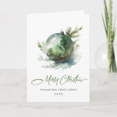 Elegante zakelijke kerstversiering groet feestdagen kaart (Voorkant)