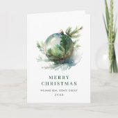 Elegante zakelijke kerstversiering groet feestdagen kaart (Voorkant)