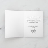 Elegante zakelijke kerstversiering groet feestdagen kaart (Binnen)