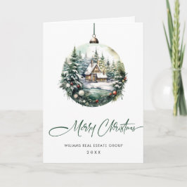 Elegante zakelijke kerstversiering groet feestdagen kaart