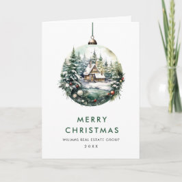 Elegante zakelijke kerstversiering groet feestdagen kaart