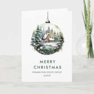 Elegante zakelijke kerstversiering groet feestdagen kaart