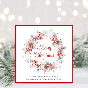 Elegante zakelijke krans Corporate Christmas Feestdagenkaart