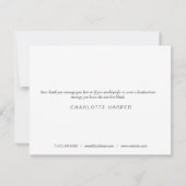 Elegante zakelijke lente bladeren dank u kaart (Achterkant)