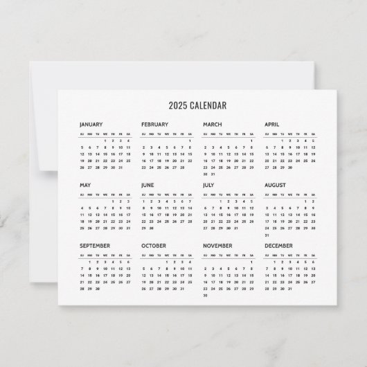 Elegante Zakelijke Logo Moderne QR Code 2025 Agend Feestdagenkaart (Voorkant)