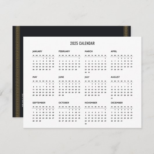 Elegante Zakelijke Logo Moderne QR Code 2025 Agend Feestdagenkaart (Voorkant / Achterkant)