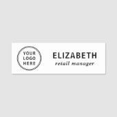 Elegante zakelijke logo naamplaatje (Voorkant)