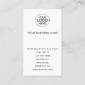 Elegante zakelijke Logo professionele foto minimaa Visitekaartje (Achterkant)