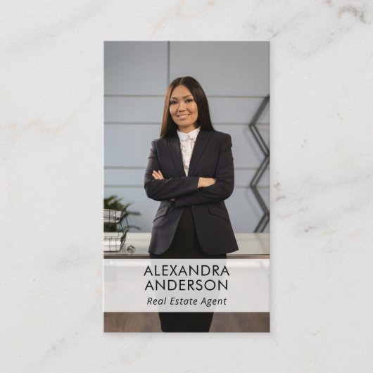 Elegante zakelijke Logo professionele foto minimaa Visitekaartje (Voorkant)