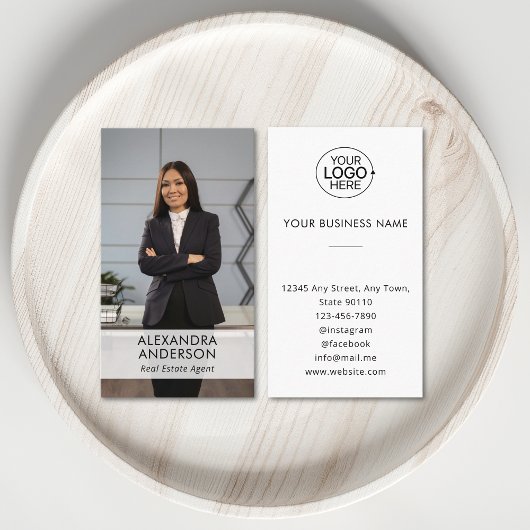 Elegante zakelijke Logo professionele foto minimaa Visitekaartje