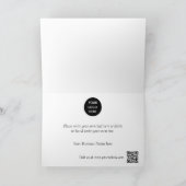 Elegante Zakelijke Logo QR Code Kerstbal Kerstmis Bedankkaart (Binnen)