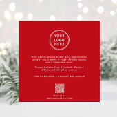 Elegante Zakelijke Logo QR Code Zakelijke Kerstmis Feestdagenkaart